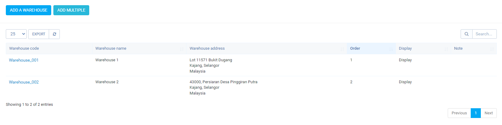 Warehouse Management