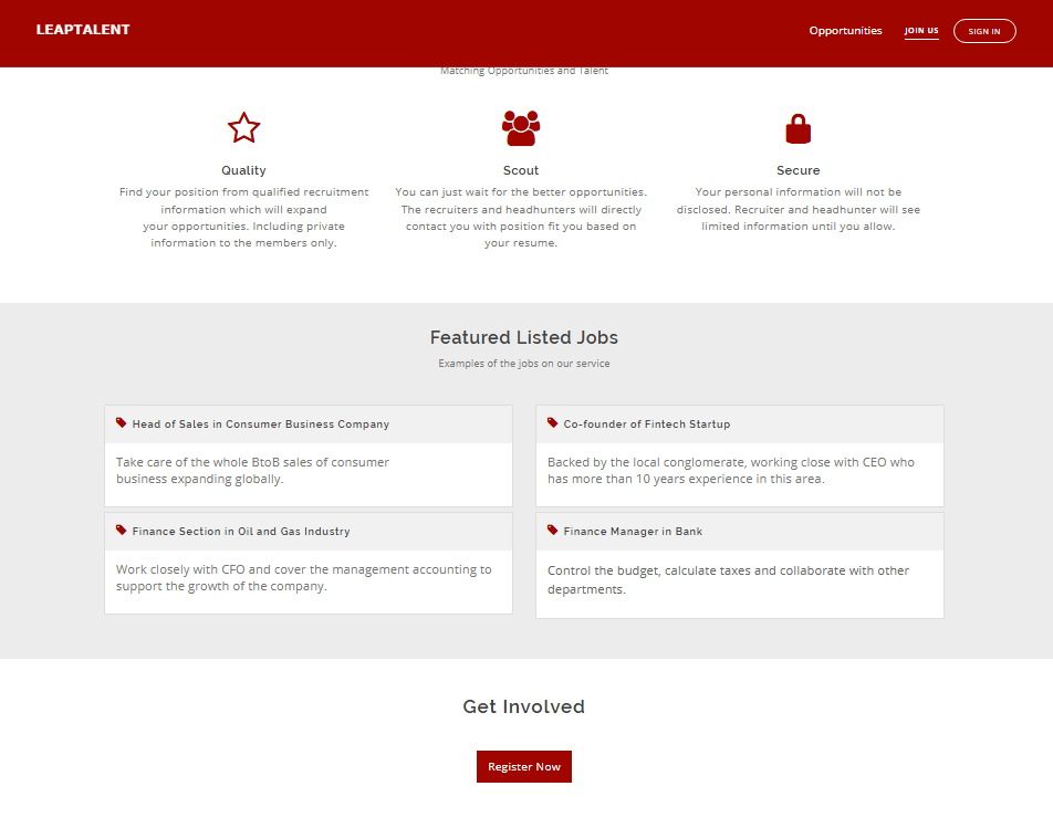 Leaptalent.com - Portal Lowongan Kerja Premium dari Jepang