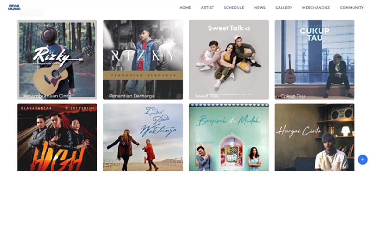 RFAS Music Website Screenshot 2