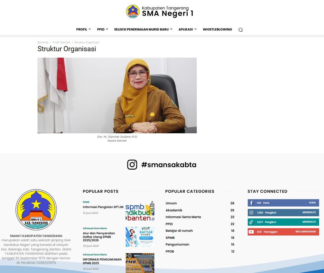SMAN 1 Kabupaten Tangerang Website Screenshot 3