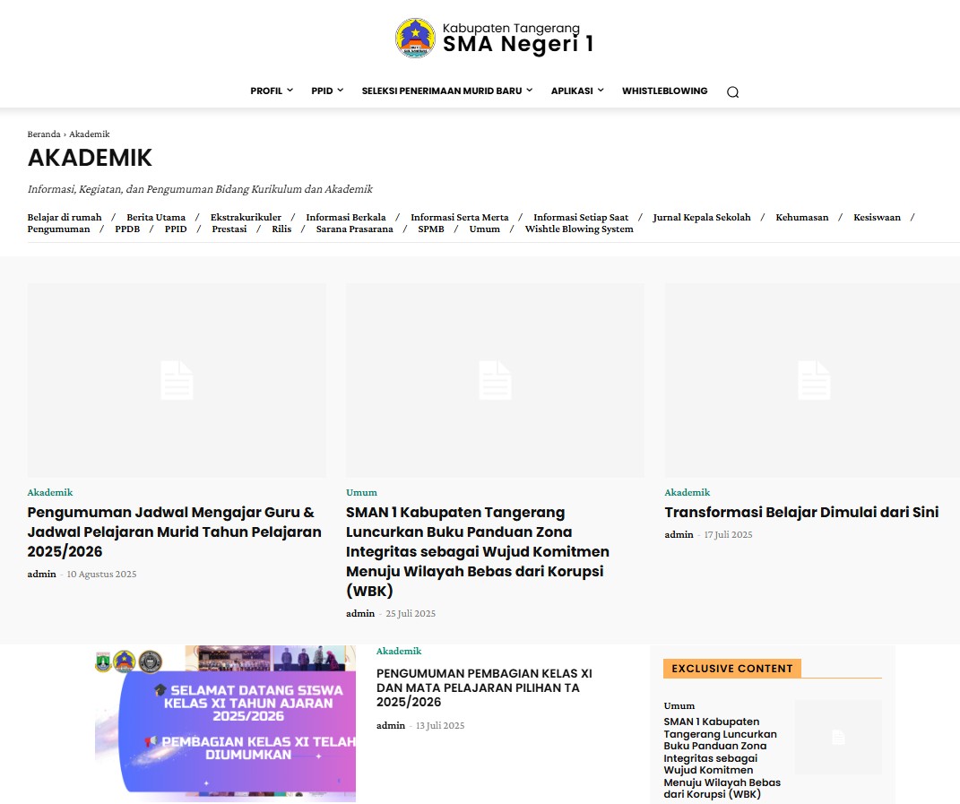 SMAN 1 Kabupaten Tangerang Website Screenshot 4